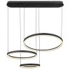 Suspension Globo AUGUSTO LED Or, Noir, 2 lumières, Télécommandes, Changeur de couleurs