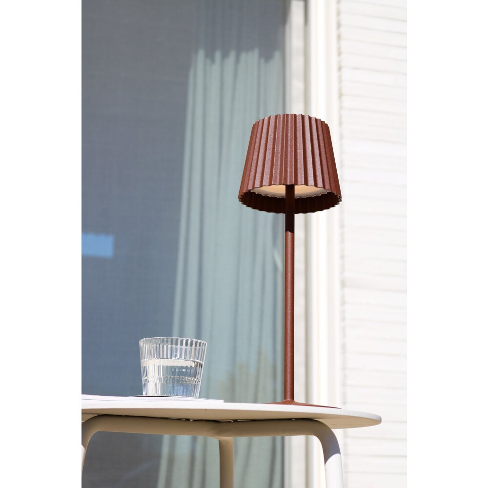 Lampe à poser Lucide JUSTINE LED Rouille, 1 lumière main product photo