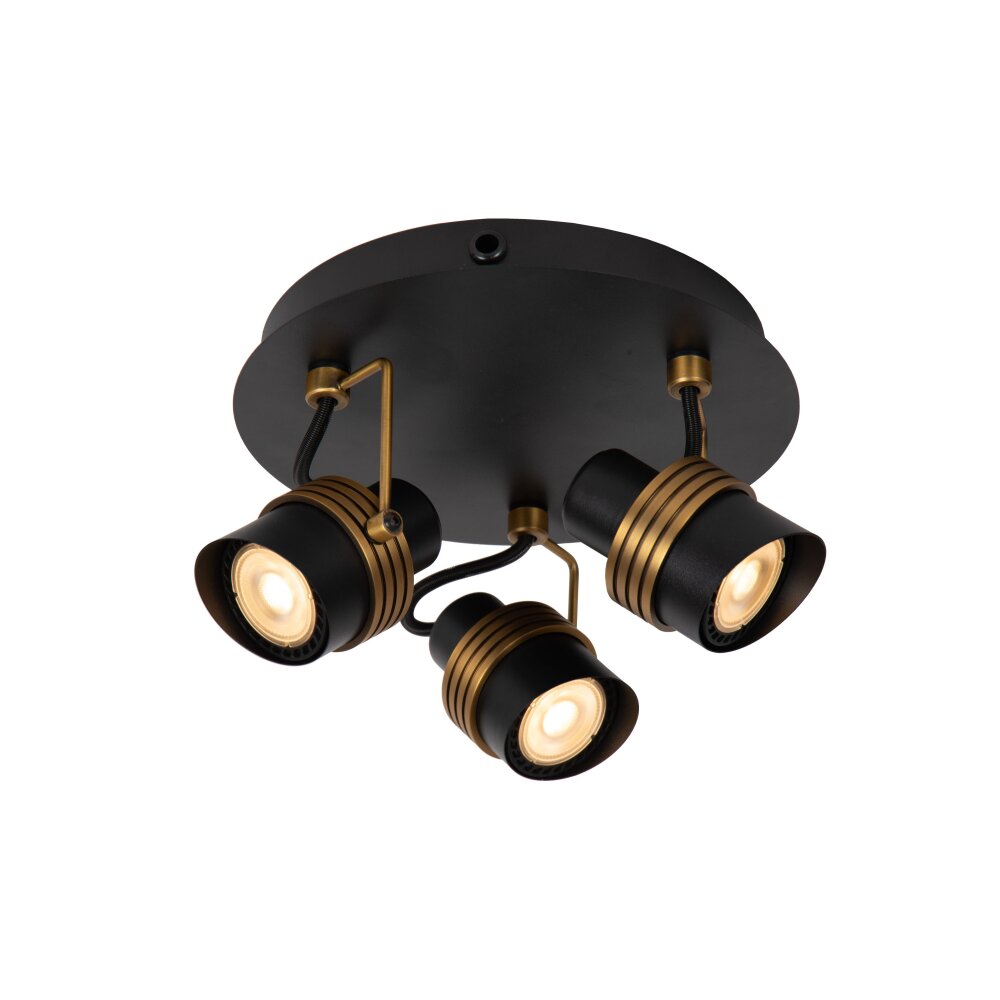 Plafonnier Lucide TUNDRAN Noir, 3 lumières main product photo
