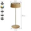 Lampe de table Lutec COCKTAIL LED Or, 1 lumière