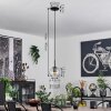 Suspension Verre 15 cm Koyoto Acier inoxydable, Noir, 1 lumière