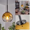 Suspension Verre 15 cm Koyoto Acier inoxydable, Noir, 1 lumière
