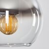 Suspension Verre 15 cm Koyoto Acier inoxydable, Noir, 1 lumière