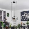 Suspension Verre 25 cm Koyoto Acier inoxydable, Noir, 1 lumière