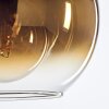 Suspension Verre 20 cm Koyoto Acier inoxydable, Noir, 1 lumière