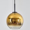 Suspension Verre 20 cm Koyoto Acier inoxydable, Noir, 1 lumière