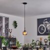 Suspension Verre 15 cm Koyoto Acier inoxydable, Noir, 1 lumière