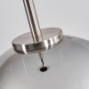Suspension Verre 20 cm Koyoto Noir, Argenté, 1 lumière