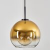 Suspension Verre 25 cm Koyoto Acier brossé, 1 lumière