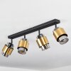 Plafonnier Traak Noir, 4 lumières