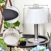 Lampe à poser Alcudia Solar LED Nickel mat, 10 lumières