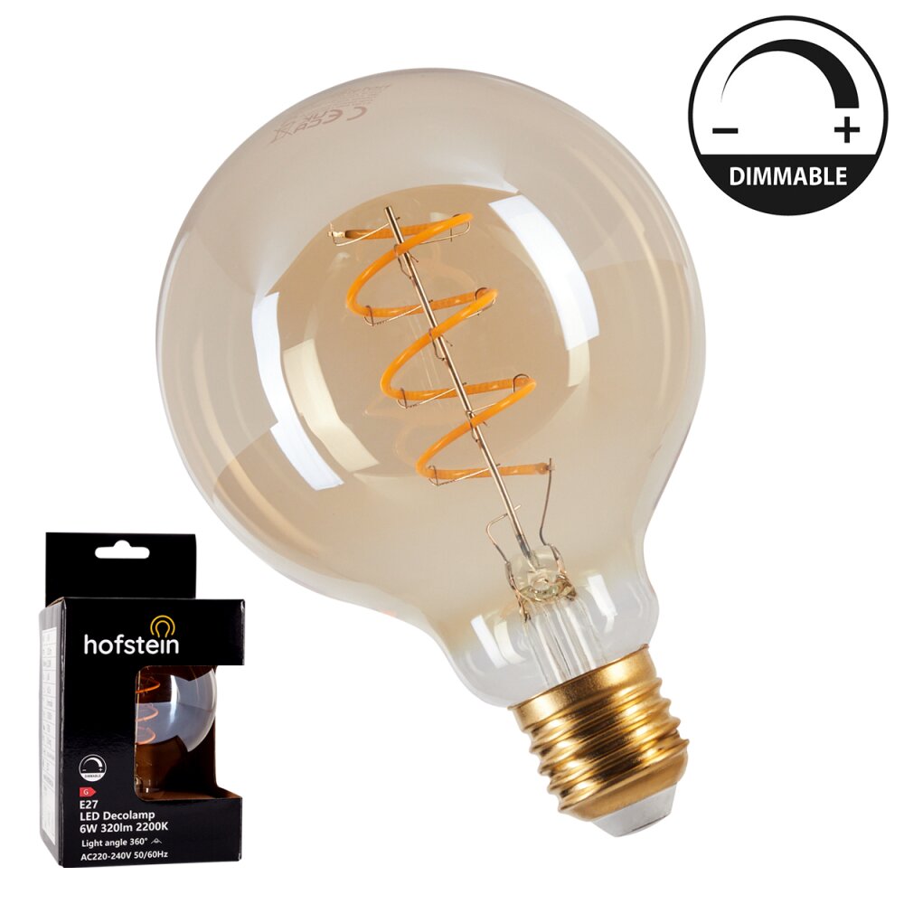 E27 LED 6 watt 2200 kelvin 320 lumen main product photo