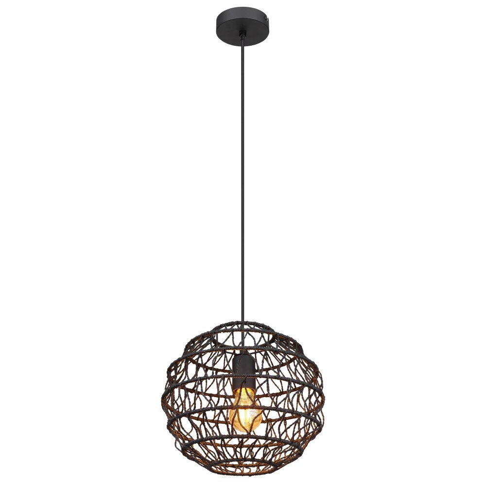 Suspension Globo SENNI Noir, 1 lumière main product photo