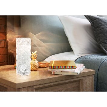 Lampe de table Globo GIXI LED Argenté, Transparent, 1 lumière Lampe de table Globo GIXI LED Argenté, Transparent, 1 lumière