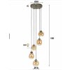 lustre Balanka Anthracite, 5 lumières
