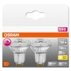 OSRAM SUPERSTAR Lot de 2 LED GU10 4,5 watt 2700 kelvin 350 lumen