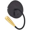 Applique murale Brilliant Jutta LED Noir, 1 lumière