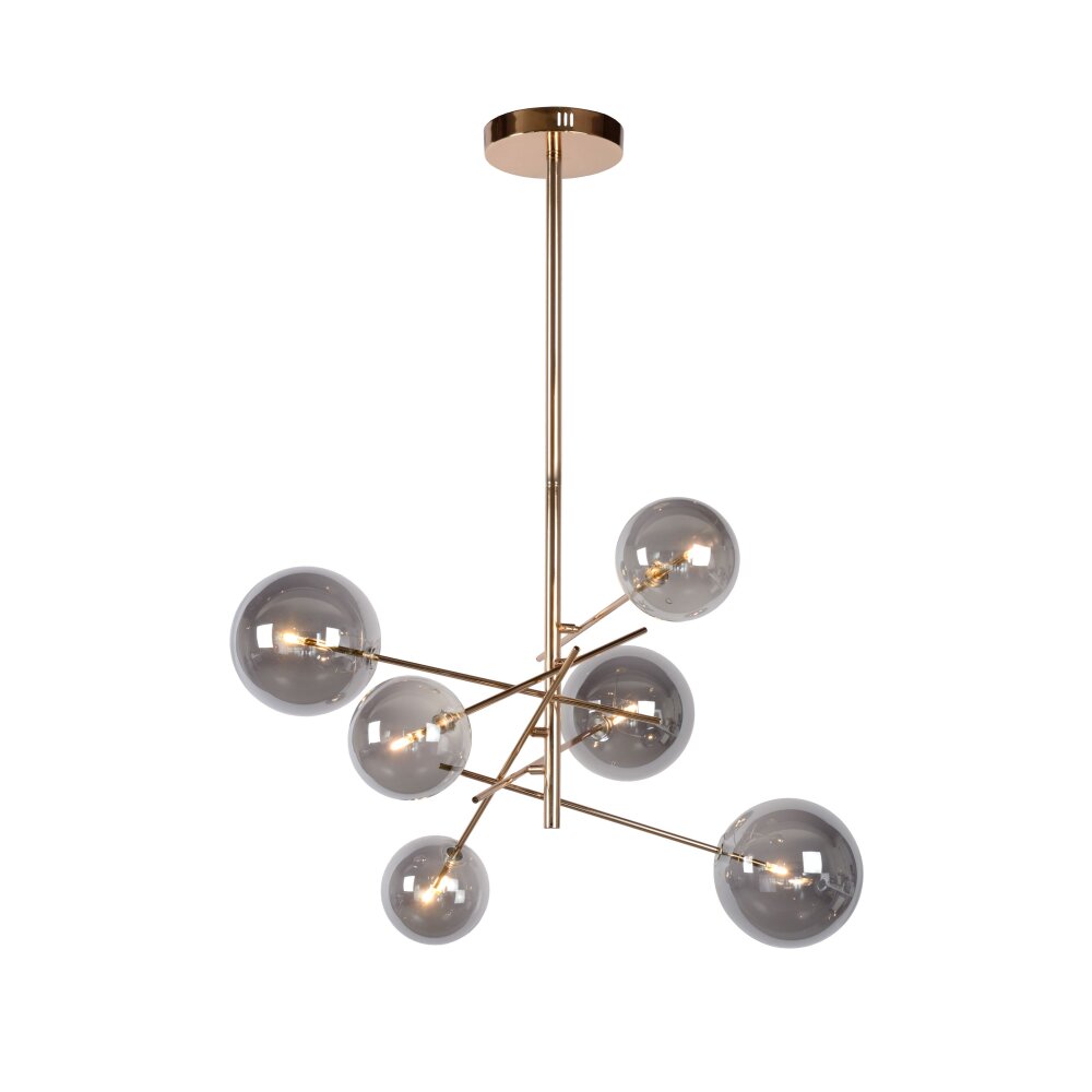 Suspension Lucide ALARA LED Or, 6 lumières main product photo