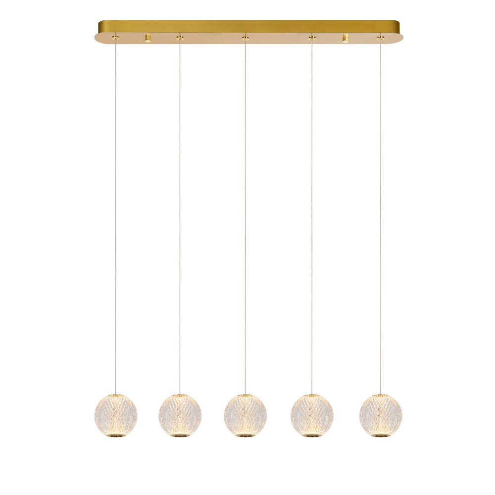 Suspension Lucide CINTRA LED Or, 5 lumières main product photo