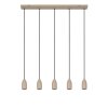 Suspension Lucide EVORA Taupe, 5 lumières
