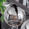 Suspension Verre 15 cm Koyoto Fumé, 4 lumières