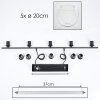 Suspension Verre 20 cm Koyoto Clair, 5 lumières