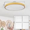 Plafonnier Broglen LED Laiton, 1 lumière