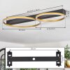 Plafonnier Cajean LED Noir, 2 lumières