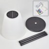 Lampadaire solaire d'extérieur Fisao LED Noir, 41 lumières, Télécommandes
