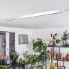 Plafonnier Dubuisson LED Aluminium, 1 lumière, Télécommandes