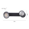 Plafonnier Paul Neuhaus PURE-NOLA LED Noir, 2 lumières