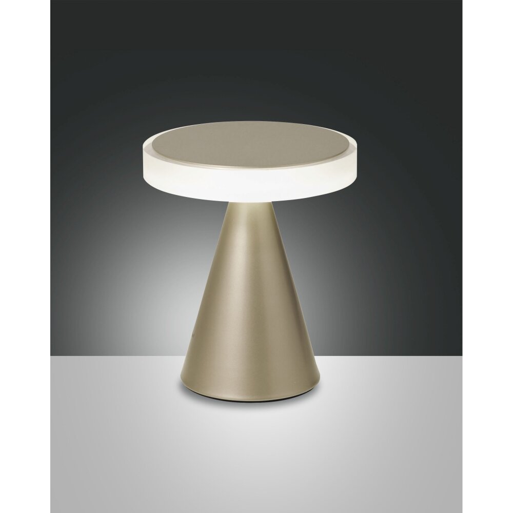Lampe à poser Fabas Luce Neutra LED Or, 1 lumière main product photo