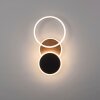 Plafonnier Leuchten-Direkt SEVENT LED Couleur bois, Noir, 1 lumière