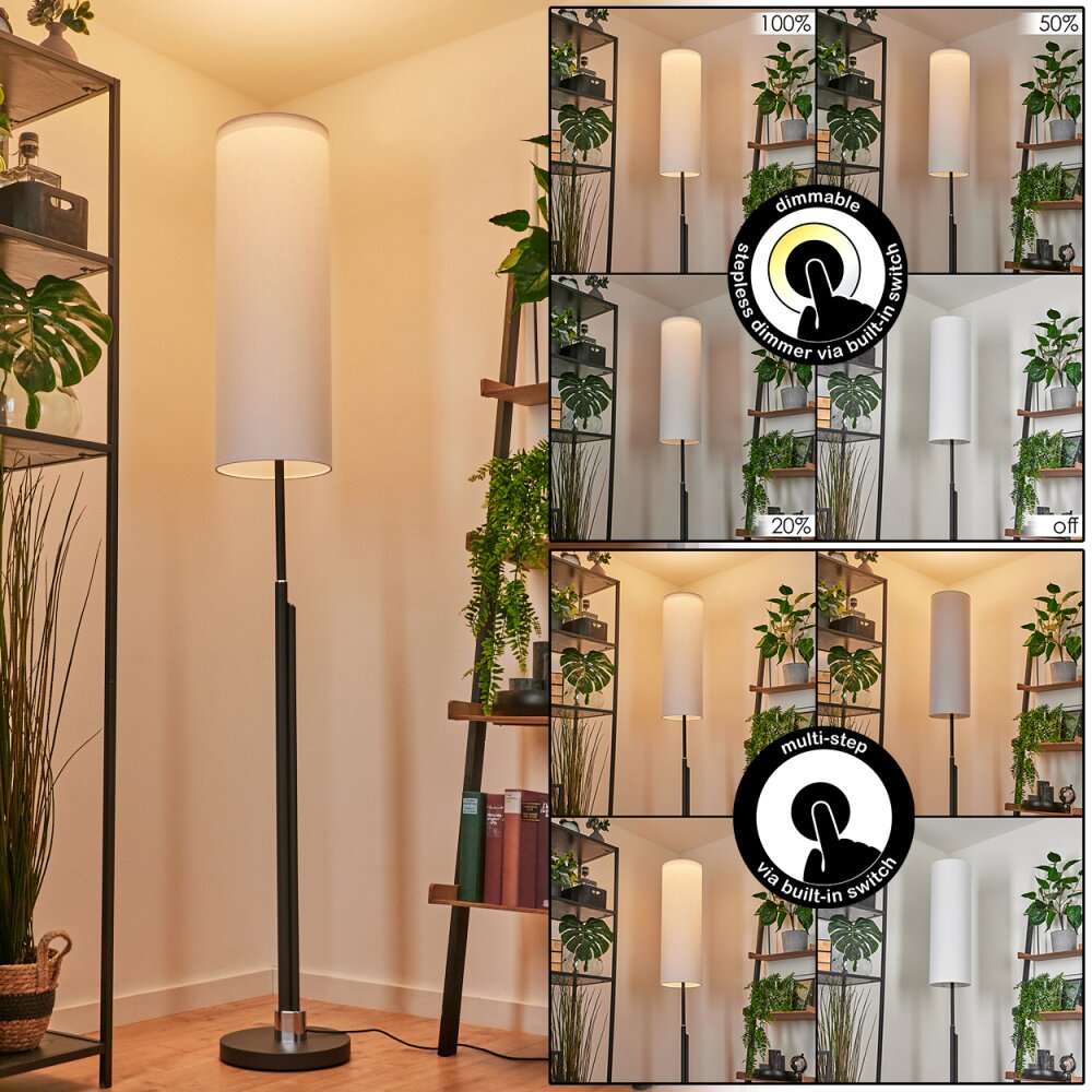 Lampadaire Coquimbito LED Noir, 2 lumières main product photo