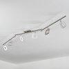 Plafonnier Villenauxe LED Nickel mat, 6 lumières