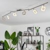 Plafonnier Villenauxe LED Nickel mat, 6 lumières