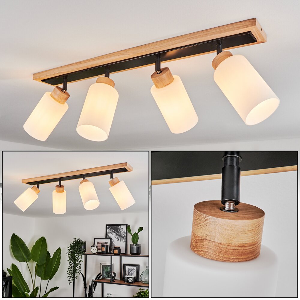 Plafonnier Represita Écru, Noir, 4 lumières main product photo