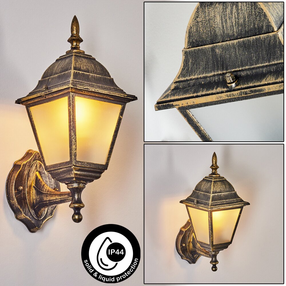 Applique murale d'extérieur Naofe Brun, Or, 1 lumière main product photo