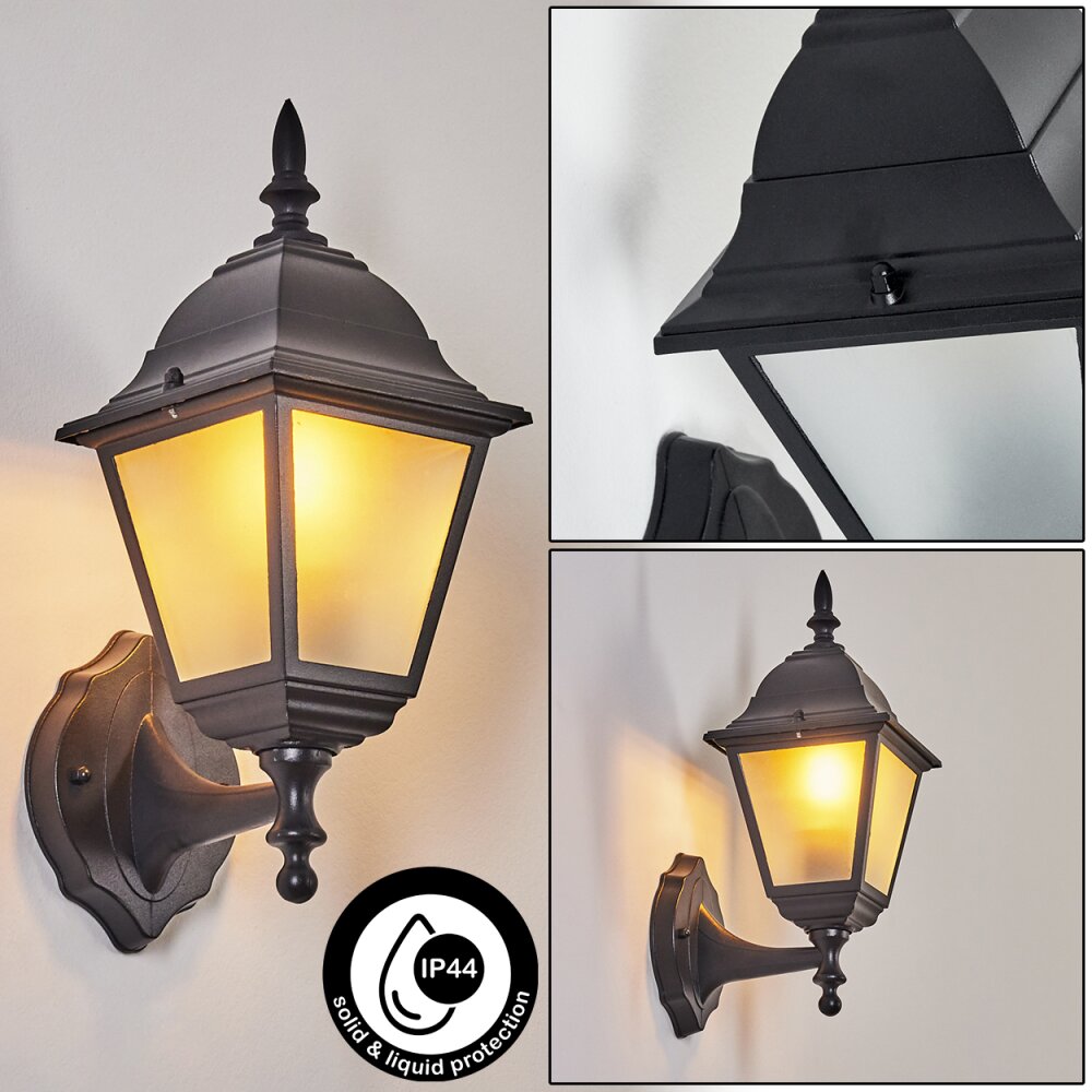 Applique murale d'extérieur Naofe Noir, 1 lumière main product photo