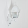 Applique murale d'extérieur Naofe Blanc, 1 lumière, Détecteur de mouvement