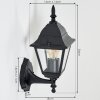 Applique murale d'extérieur Naofe Noir, 1 lumière