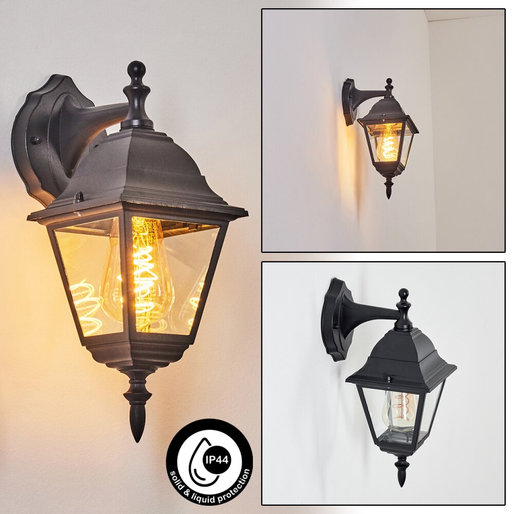 Applique murale d'extérieur Naofe Noir, 1 lumière main product photo