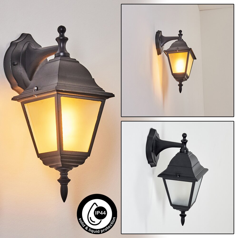 Applique murale d'extérieur Naofe Noir, 1 lumière main product photo