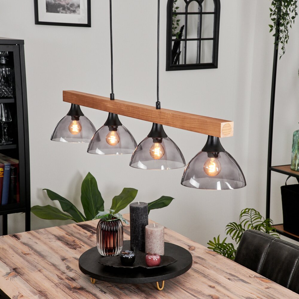 Suspension Calle Écru, Noir, 4 lumières main product photo