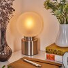 Lampe de table Flawil Nickel mat, 1 lumière