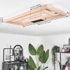 Plafonnier Surisultana LED Bois clair, 2 lumières