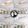 Plafonnier Llevallol LED Écru, Nickel mat, 1 lumière