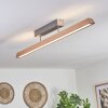 Plafonnier Llevallol LED Écru, Nickel mat, 1 lumière