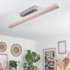 Plafonnier Llevallol LED Écru, Nickel mat, 1 lumière