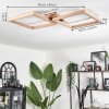 Plafonnier Surisultana LED Bois clair, Noir, 2 lumières